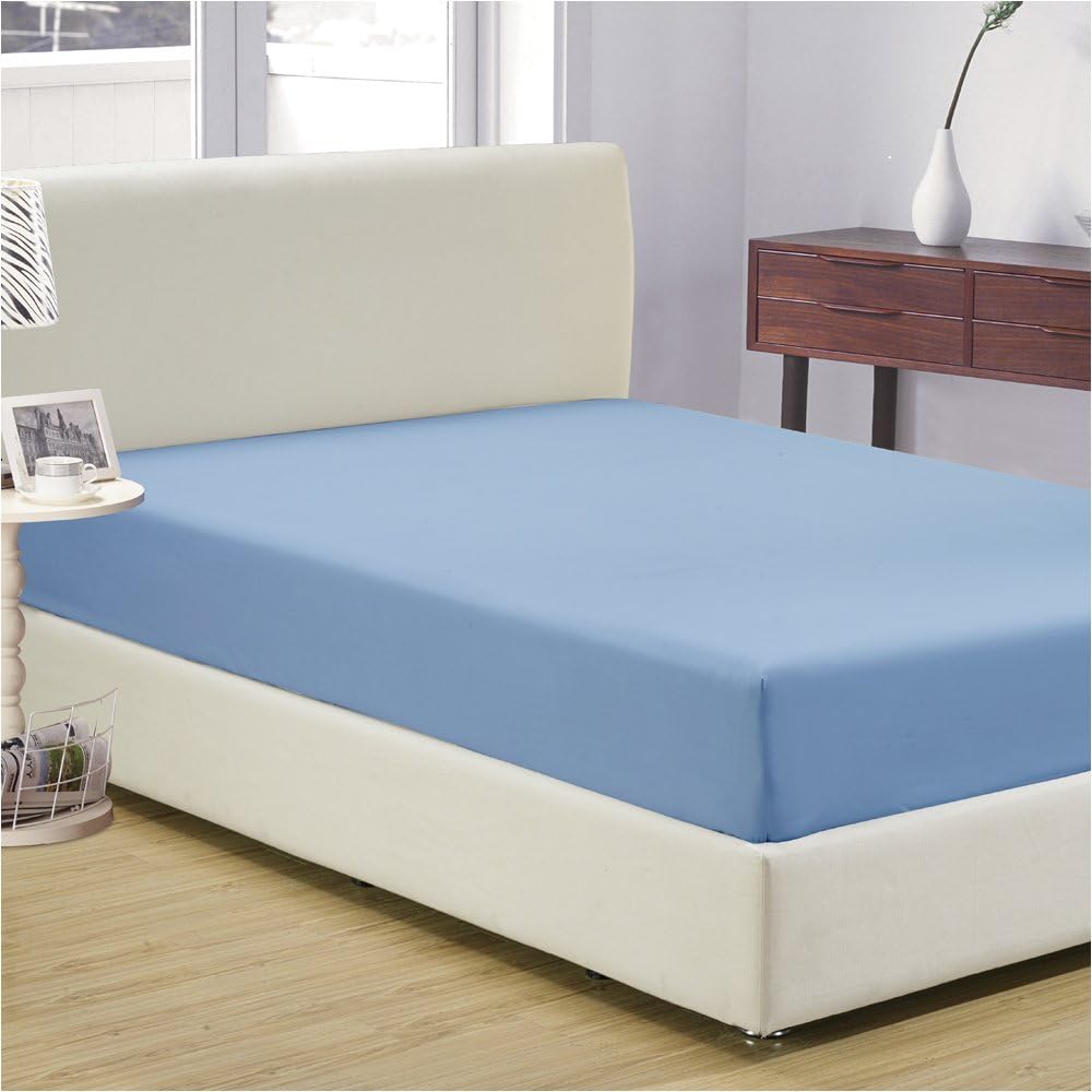 Mellanni Fitted Sheet Queen Blue-Hydrangea - Brushed Microfiber 1800 Bedding - Wrinkle, Fade, Stain Resistant - Deep Pocket - 1 Single Fitted Sheet Only (Queen, Blue Hydrangea): Home & Kitchen