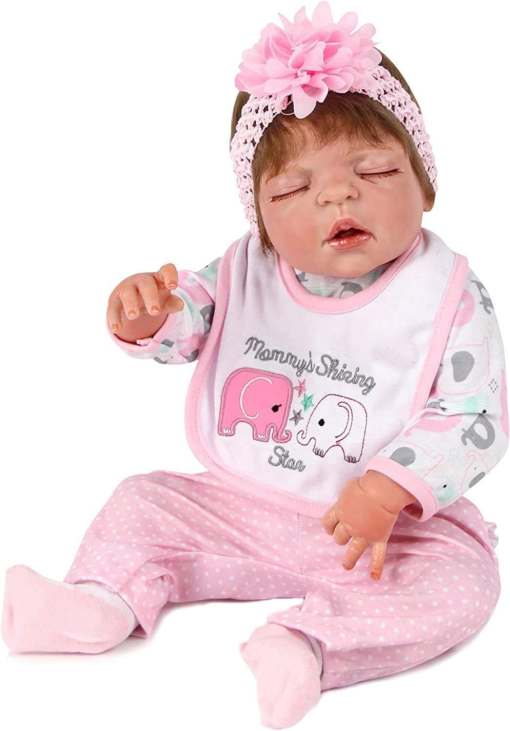 ZIYIUI 22 inch 55cm Reborn Dolls Soft Vinyl Silicone Real Life Baby Dolls Newborn with Realistic Reborn Dolls Toddler Toys - Image 4
