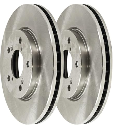 AutoShack Drilled & Slotted Brake Rotors – Silver Zinc Pair For 2005-2010 Honda Odyssey Rear, PR41371DSZPR