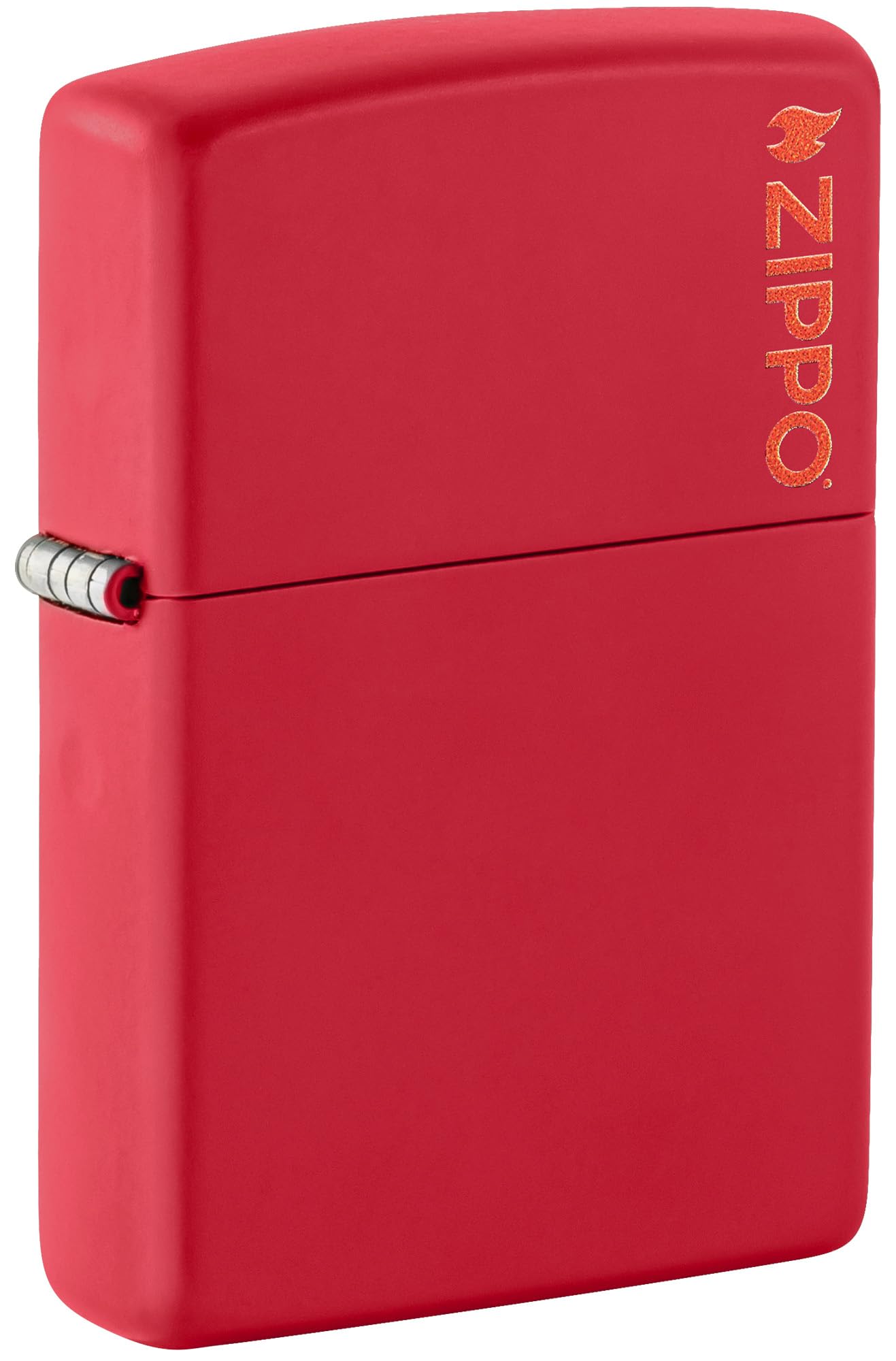 Zippo Logo Regular Lighter - Red Matte