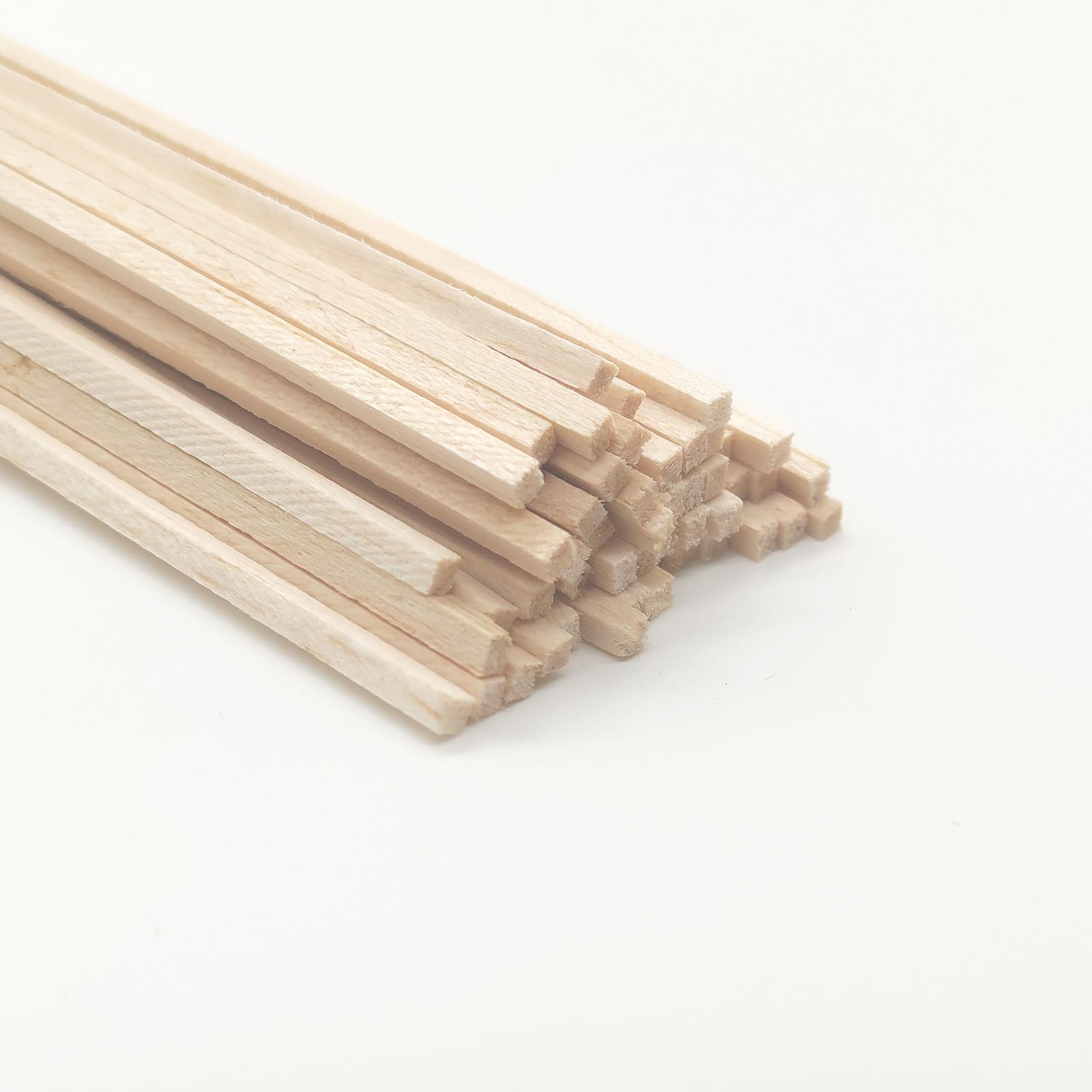 50 PCS Balsa Wood Square Dowel Rods 3 x 3 x 300 mm,Balsa Wood Squares for Crafts Model Making