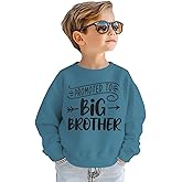 GLIGLITTR Promoted to Big Brother Sweatshirt for Toddler Baby Boy Announcement Shirt Crewneck Pullover Long Sleeve Fall Tops