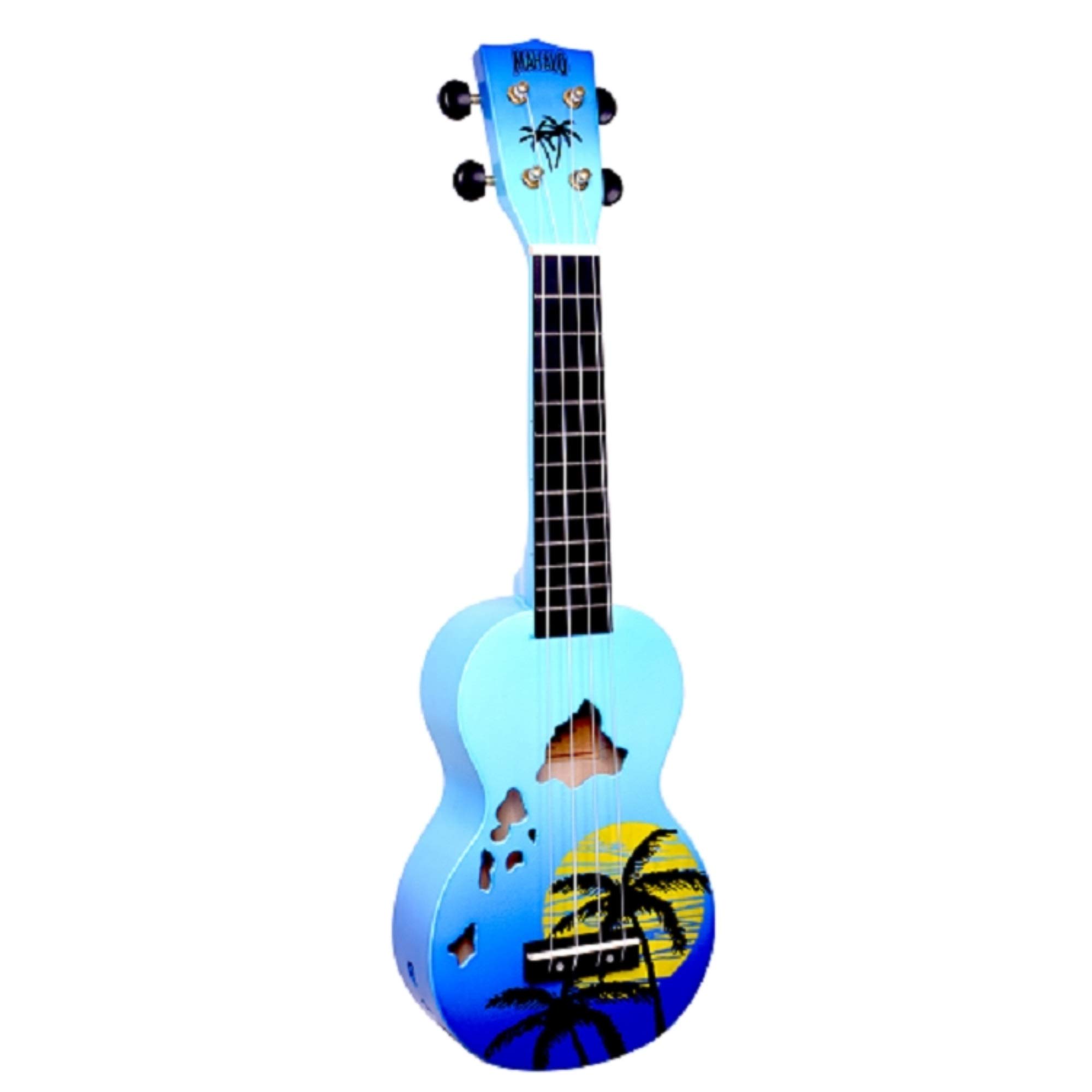 Mahalo Ukuleles Designer Series, Right Handed, Blue Burst, Soprano (MD1HA bub)