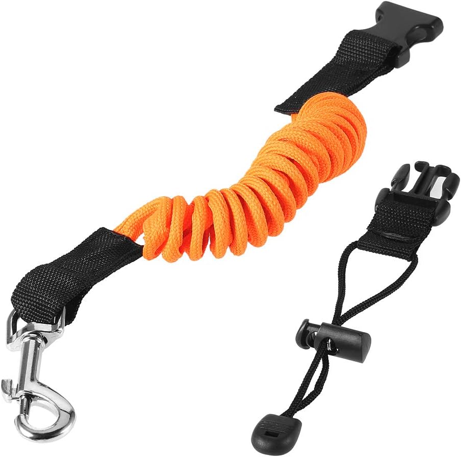 POFET 2pcs 140cm/55inch Kayak Paddle Leash Fishing Rod Coiled Cord Holder Kayaking Canoeing Boating Surfing Accessories - Image 3