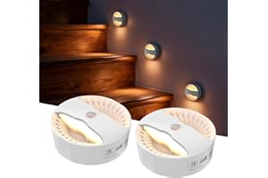 Smiling Shark BR168 Linkage Motion Sensor Night Light LED Smart Linked PIR & Light Sensing, Rechargeable Magnetic Stick-On Co