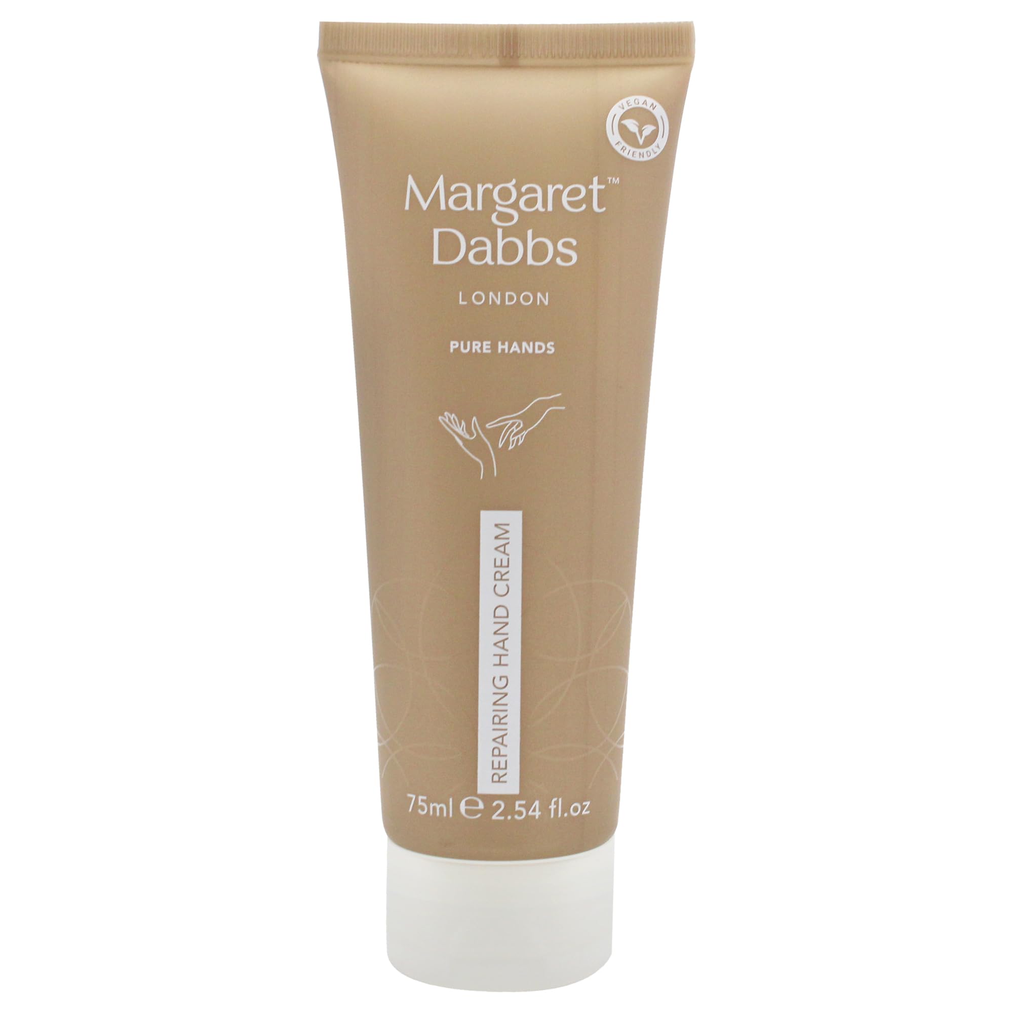 Margaret Dabbs Pure Repairing Hand Cream Deep, Lasting Hydration for Very Dry Skin, Rose and Lemon Scented 75ml
