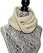 PETAL ROSE Chunky Infinity Scarf Soft Warm Cozy Scarfs for Women Circle Knit Winter Scarves - Cream Light