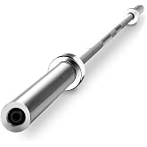 Yaheetech 7FT Olympic Barbell, 330LB Carbon Steel Weight Bar for Home Gym | Carbon Steel 7FT Olympic Bar Supports 330 lb, with a Knurled Grip and 2-Inch Sleeves for Bench Presses, Squats and Deadlifts