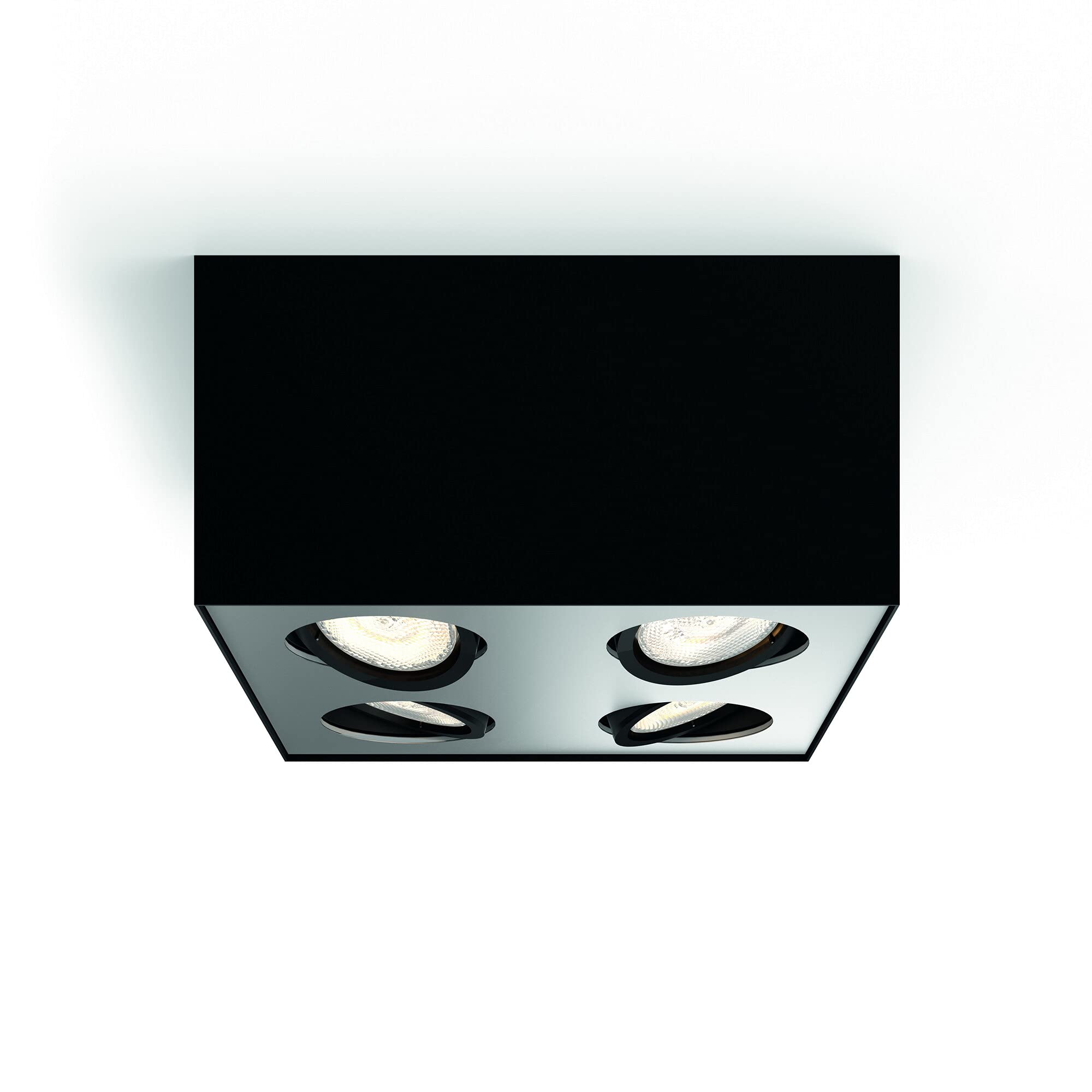 Philips MyLiving 5049430p0 4.5 W Black Point of Illumination – Point of Light (Black, Metal, 4 Bulb (S), 4.5 W, Warm White, 50 °)