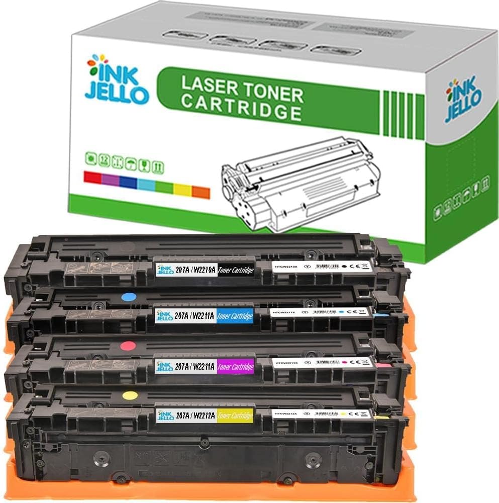 InkJello 4-Pack Toner Cartridge for HP Colour LaserJet Pro 207A M255dw M283fdw