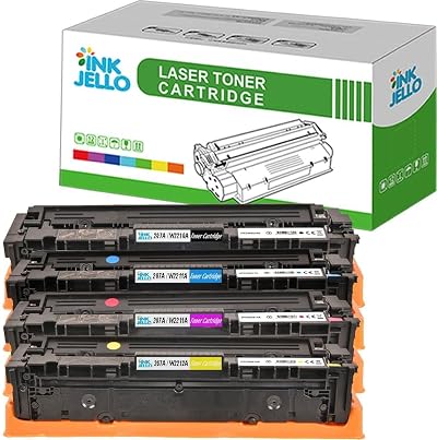 InkJello 4-Pack Toner Cartridge for HP Colour LaserJet Pro 207A M255dw M283fdw