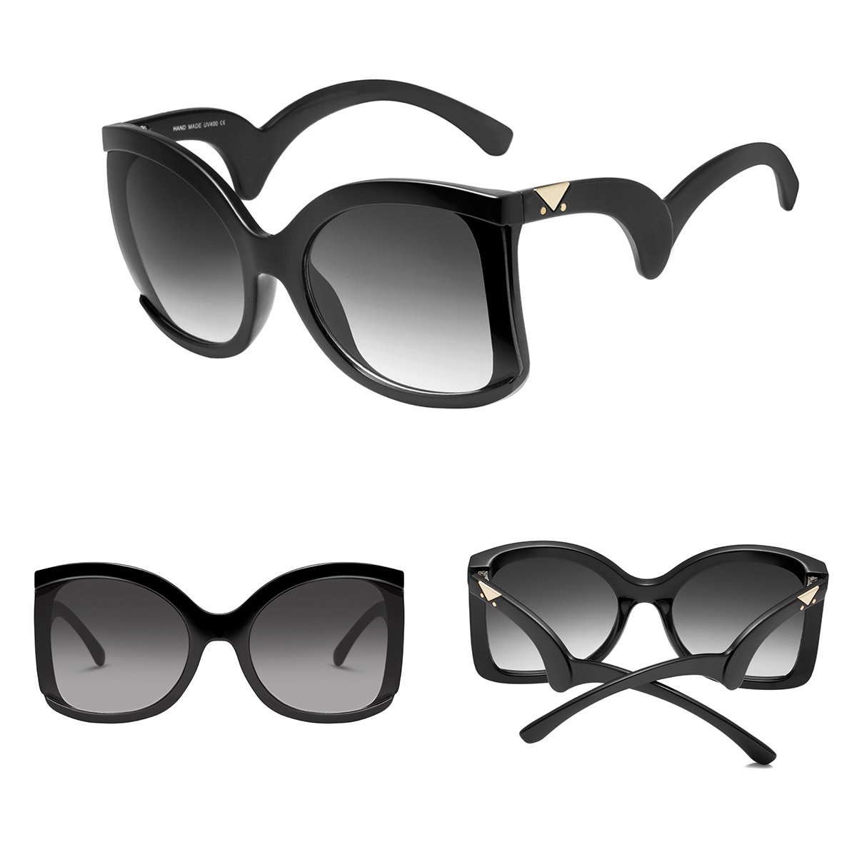 RAYSUN Sunglasses for Women Oversized Square Sunglasses Multi Tinted Frame Fashion Modern Shades 100% UV Protection Eyewear