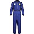 Jutrisujo Astronaut Costume Adult for Mens Space Suit Spaceman Explorer Flight Suit Cosplay Costumes Halloween