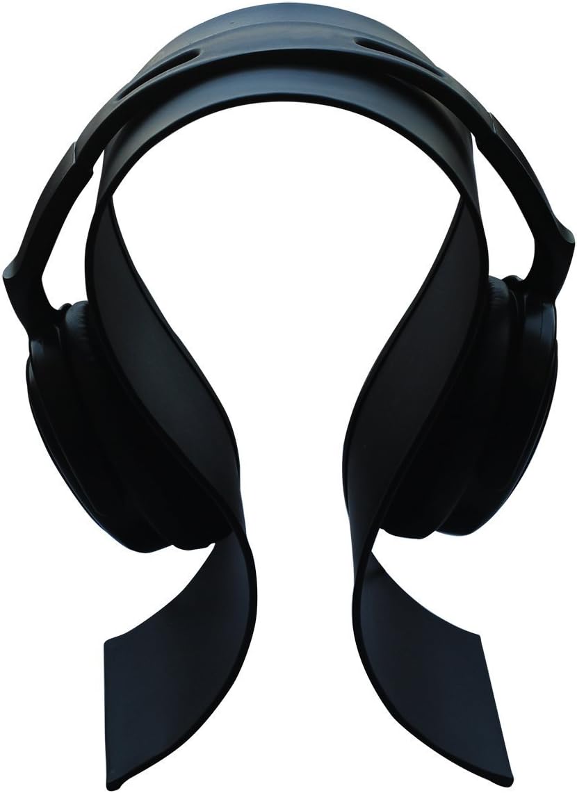 BIG SALE - AB Handicrafts - Metal Headphone Stand Gaming Headset Holder / Hanger - Black / Suitable For All Headphone Size