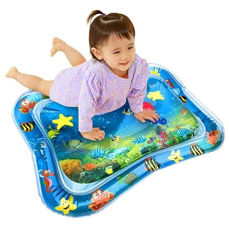 MosQuick Tummy Time Inflatable Water Play Mat, Blue