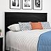Ameriwood Home Crescent Point Queen Size Headboard, Black Oak