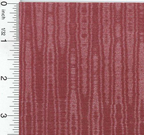 Dollhouse Wallpaper Mini Moire Burgundy