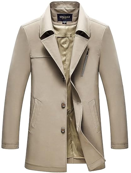 Amazon モダンミス Mordenmiss トレンチコート メンズ 春服 秋 冬