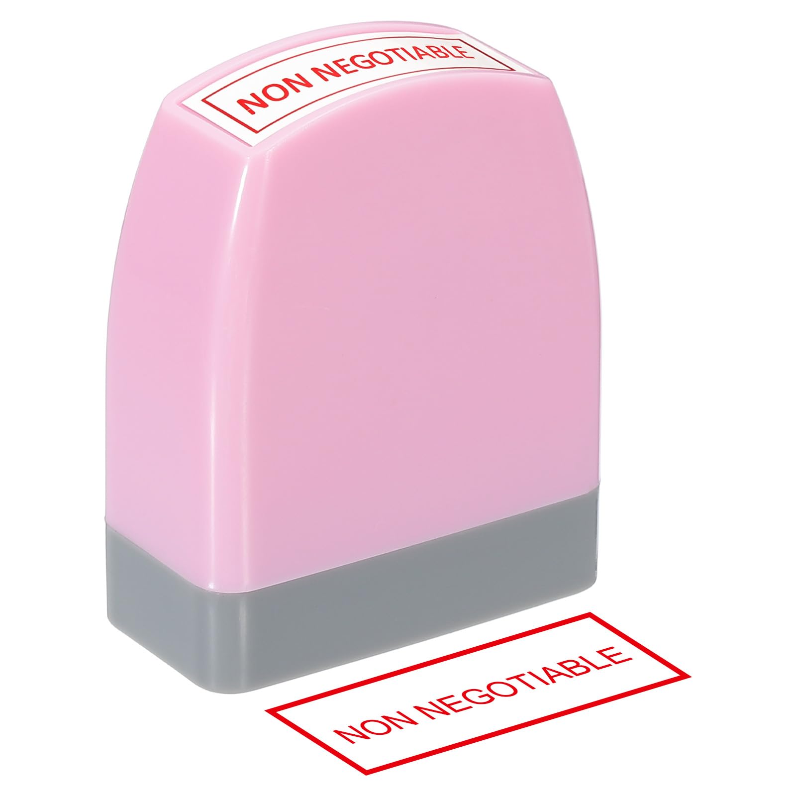 PATIKIL Non Negotiable Notice Stamp Self Inking, Red Ink Office Stamps Pre Inked Message Stamp Refillable Business Stamp, Pink — image 1