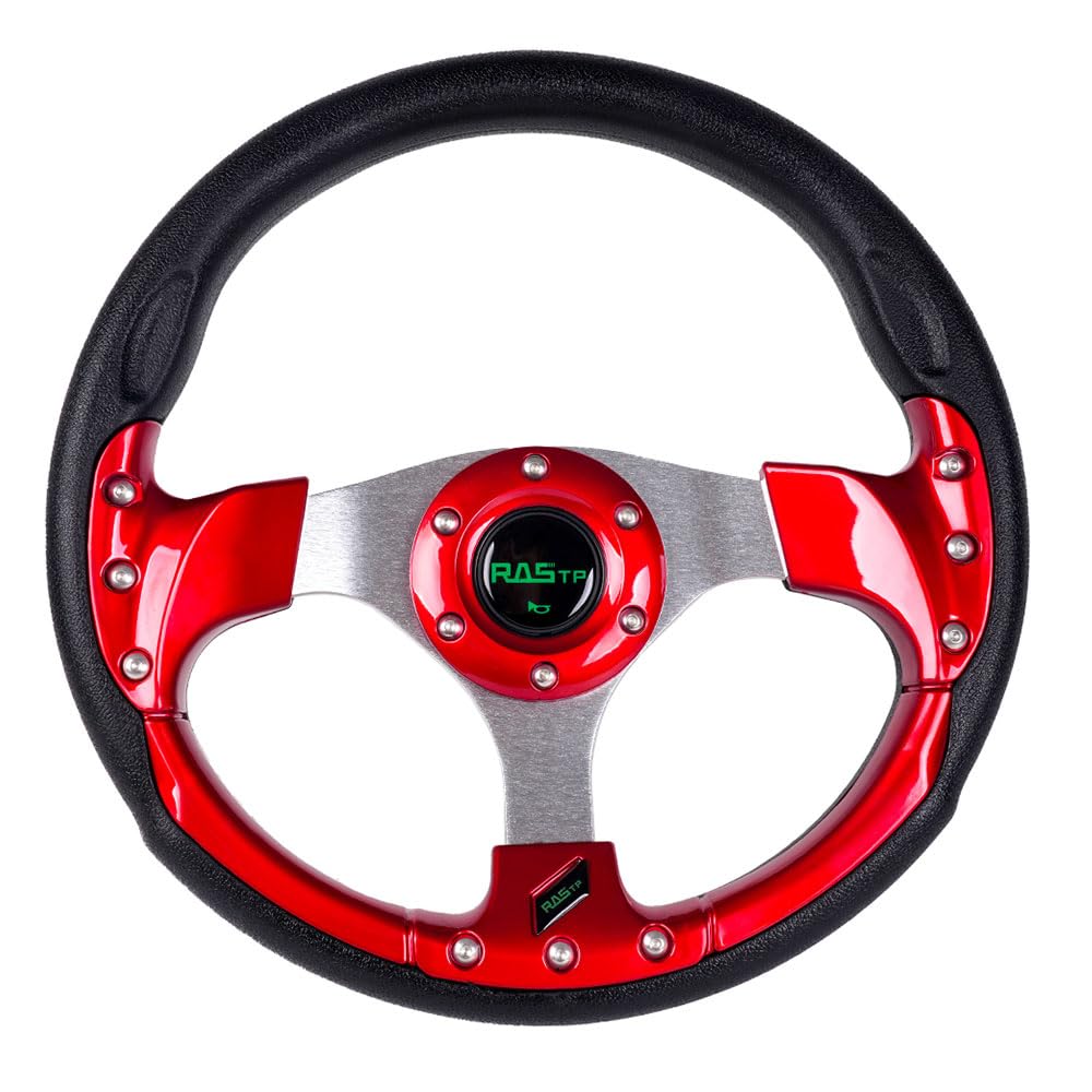 Photo 1 of RASTP Golf Cart Steering Wheel 12.6”/320mm for Club Car DS and Club Car Precedent EZGO Yamaha Golf Carts,Red
