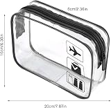 BEHAHAI Clear TSA Approved Quart Travel Toiletry Bag Black view 3
