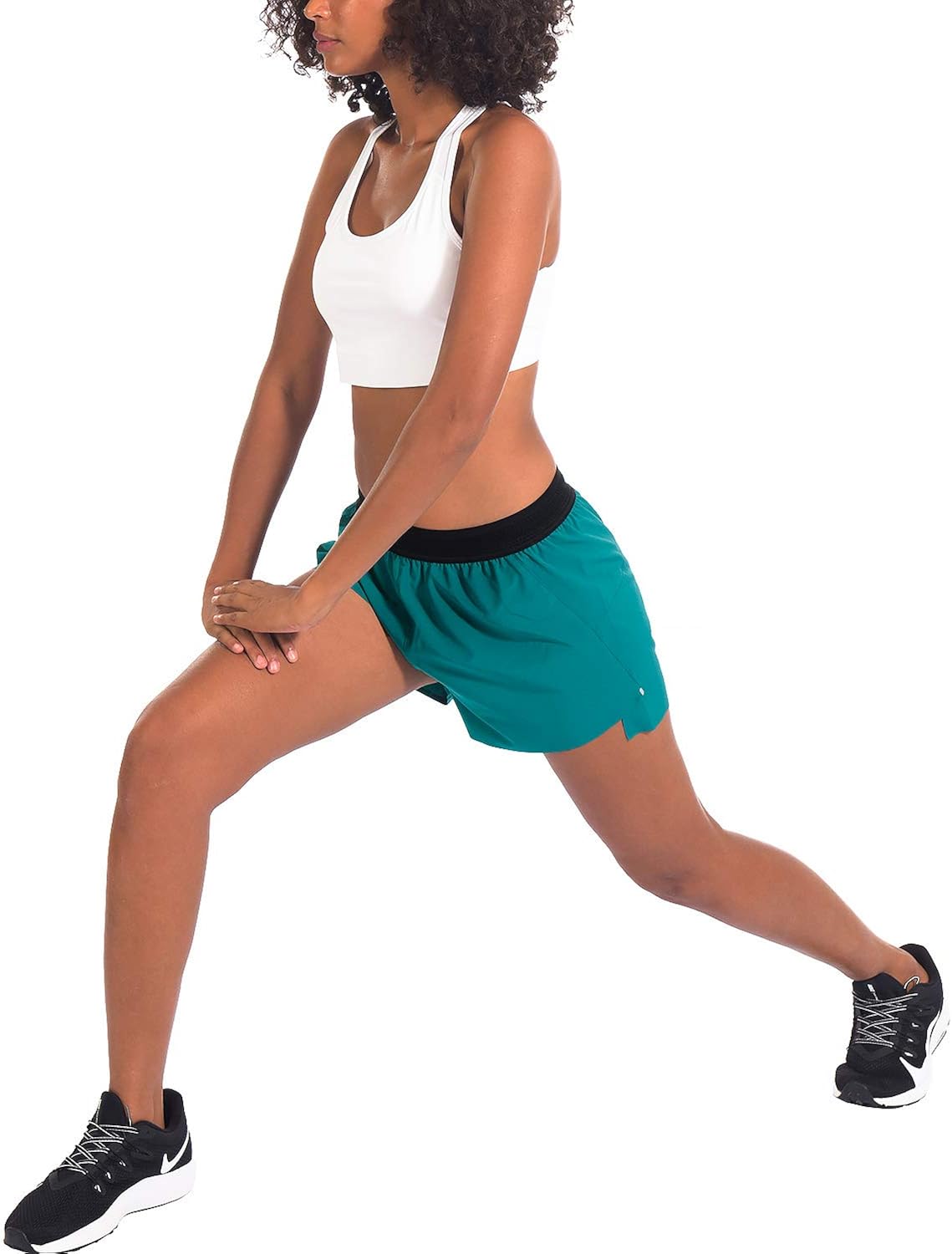 Libin Women's 3 Inch Running Shorts with Liner Quick Dry Athletic Workout Shorts Lounge Sport Gym Shorts Back Zip Pocket: Clothing