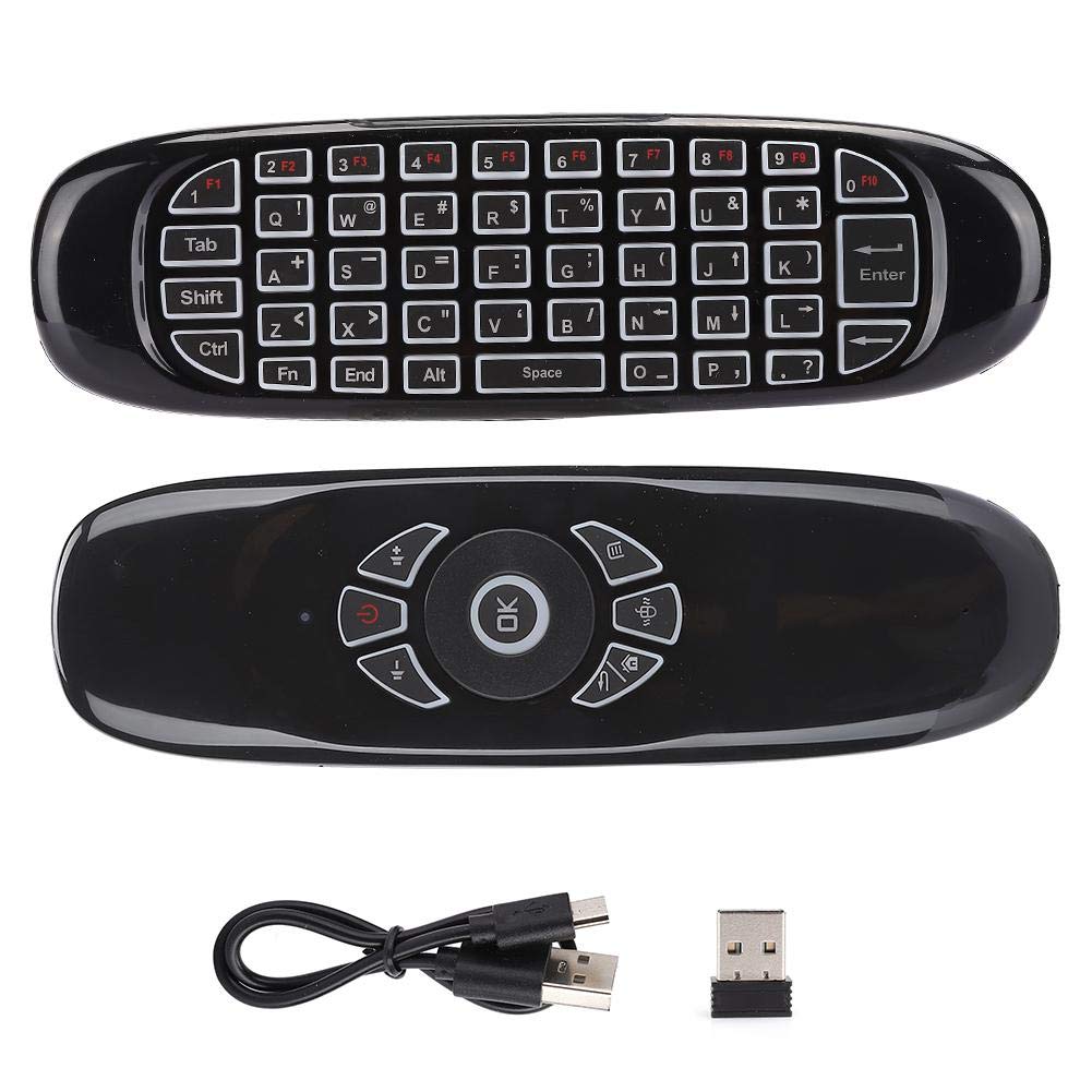 Wireless Air Fly Mouse with Remote Control, Lightweight 2-in-1 Keyboard and Mouse with Two Colorful LED Indicator Lights, Bluetooth Receiver, Three-Axis G-Sensor