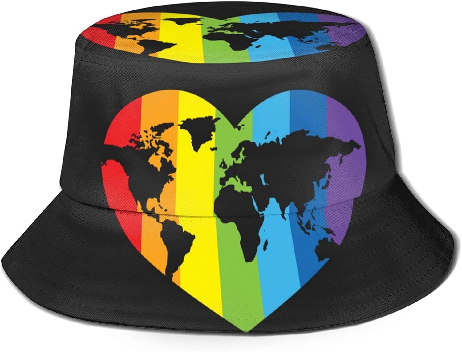 Gay Pride Bucket Hat Fisherman Cap Sunscreen Summer Travel Beach