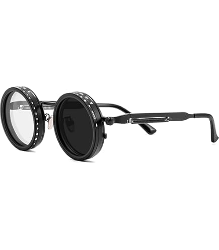 Cybergoth Silver Spike Goggles Sunglasses Steampunk Gothic Aviator Retro at Amazon Men's Clothing store