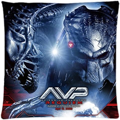 Alien Vs Predator Hunter Personality Custom Home Decorative Pillow Cover Zippered Pillowcase (18x18 inch) Haitaowong Design
