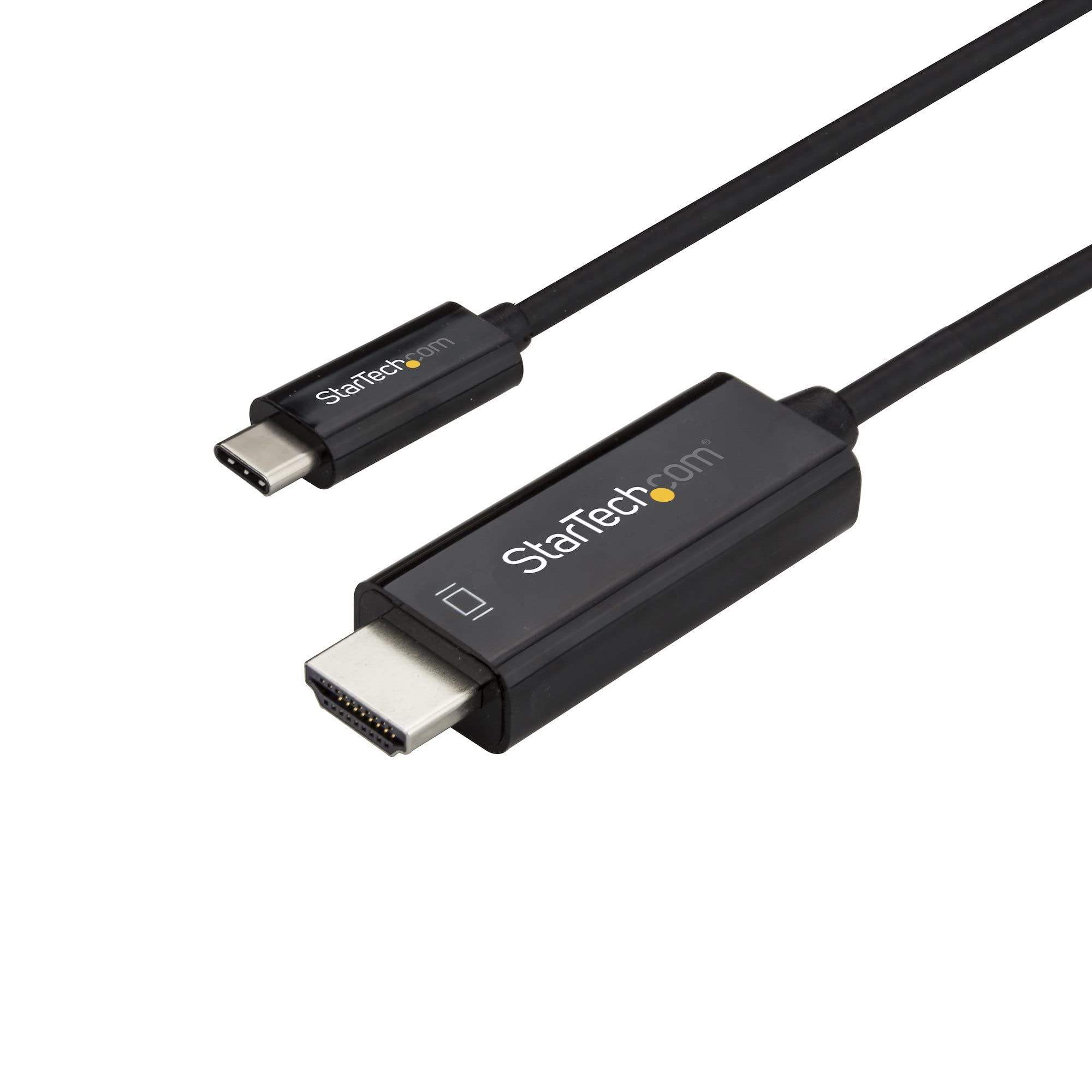 StarTech.com 3ft (1m) USB C to HDMI Cable - 4K 60Hz USB Type C to HDMI 2.0 Video Adapter Cable - Thunderbolt 3 Compatible - Laptop to HDMI Monitor/Display - DP 1.2 Alt Mode HBR2 - Black (CDP2HD1MBNL)