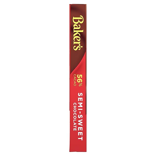 BAKER’S SEMI-SWEET CHOCOLATE PREMIUM BAKING BAR WITH 56% CACAO, 4 OZ BOX