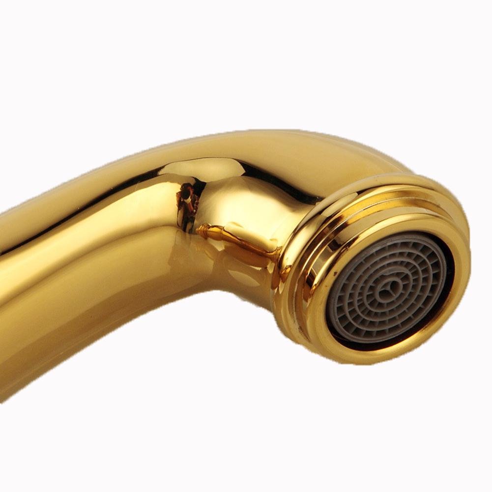 Grifo De Lavabo Con Plato Dorado Ym 2077 Ym 2077 | descuento Kitchen5