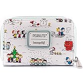 Loungefly Peanuts Happy Holidays All Over Print Zip around Wallet