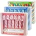 Candy Cane Peppermint, Blueberry & Cherry Flavored | 12 Pieces in Each Box - Net 5.08 Oz Pack of 3 - 36 Total Count | Individually Wrapped (3 Flavors)