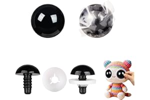 MUCUNNIA 2pcs 60mm Upgraded Safety Eyes for Crocheting Amigurumi Black Eyes for Crochet Animals with Washers Craft Eyes Doll 