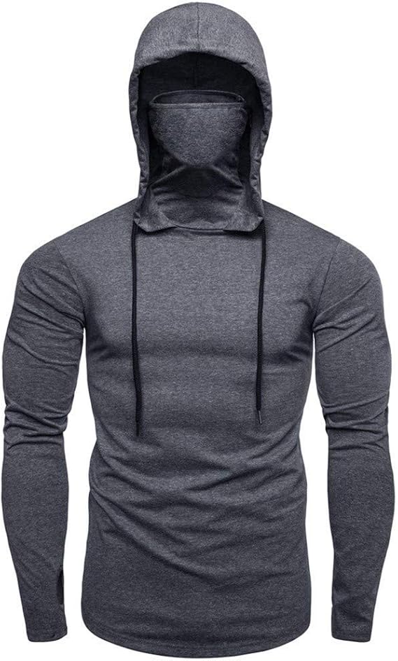 Amazon スウェット 無地 ジップアップ マスク パーカー ランニングウェア おしやれ トレーナー メンズ 保温 スポーツ 秋服 プルオーバー フード付き 長袖 筋トレ ジャージ 防風防寒 暖かい 彼氏 プレゼント 通勤 通学 旅行 運動着 トレーナー パーカー 通販