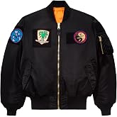 Alpha X Steven Harrington MA-1 Flex Flight Bomber Jacket for Men - Military-Inspired, Adjustable Fit, 7 Speed Settings