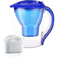 Water Filter Pitchers for Drinking Water，Food Grade，BPA Free，Compact Design 10 Cups, Lower More Than 200 Kinds of…