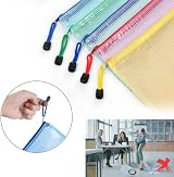 Vicloon A6 Zip Lock Mesh Document Bags 20Pcs Multicolor Clear PVC File Wallets view 6