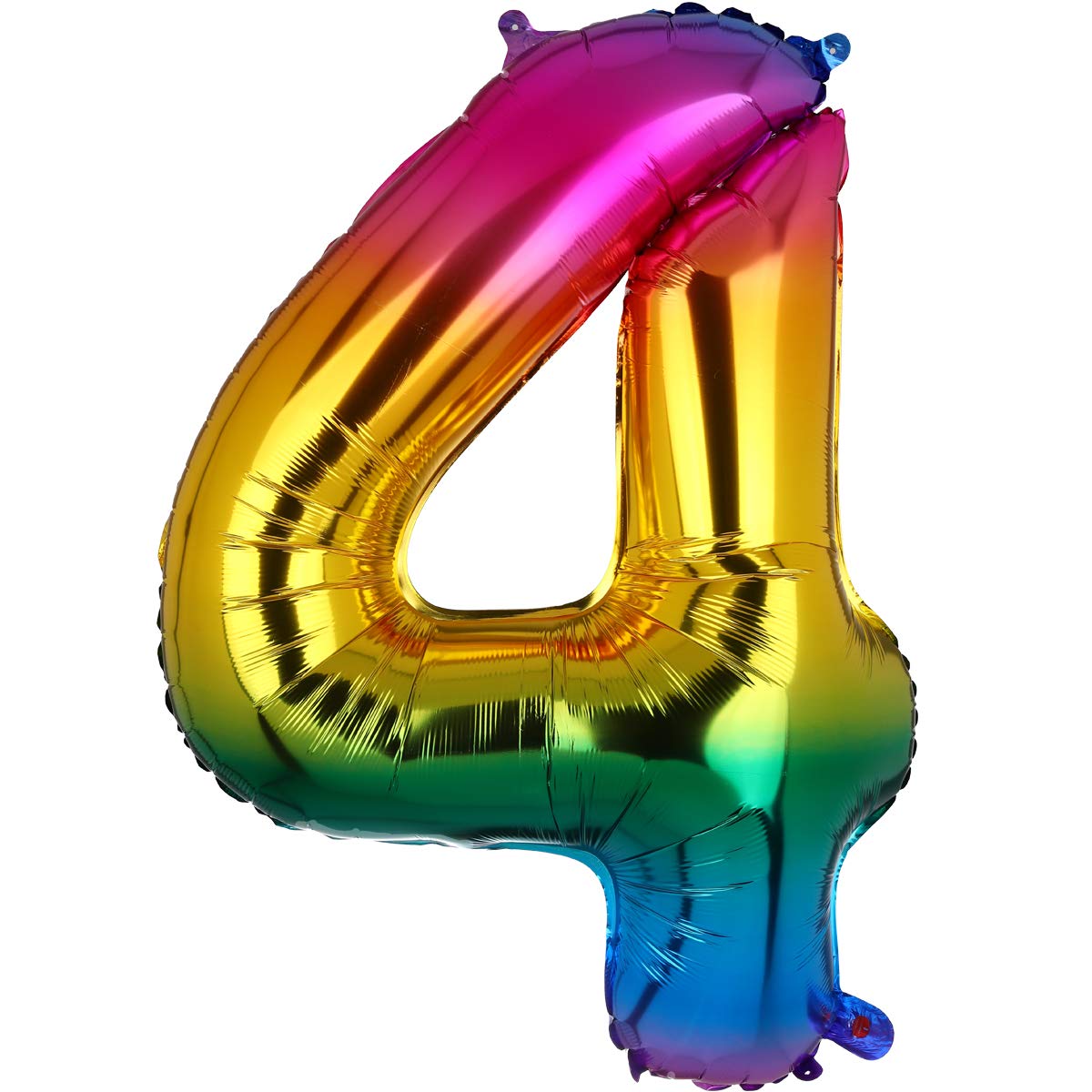 Giant Rainbow Number 4 Foil Balloons Number Mylar Helium Number Balloon Wedding Gift Decoration Unicorn Birthday Party Decoration XXL 100 cm