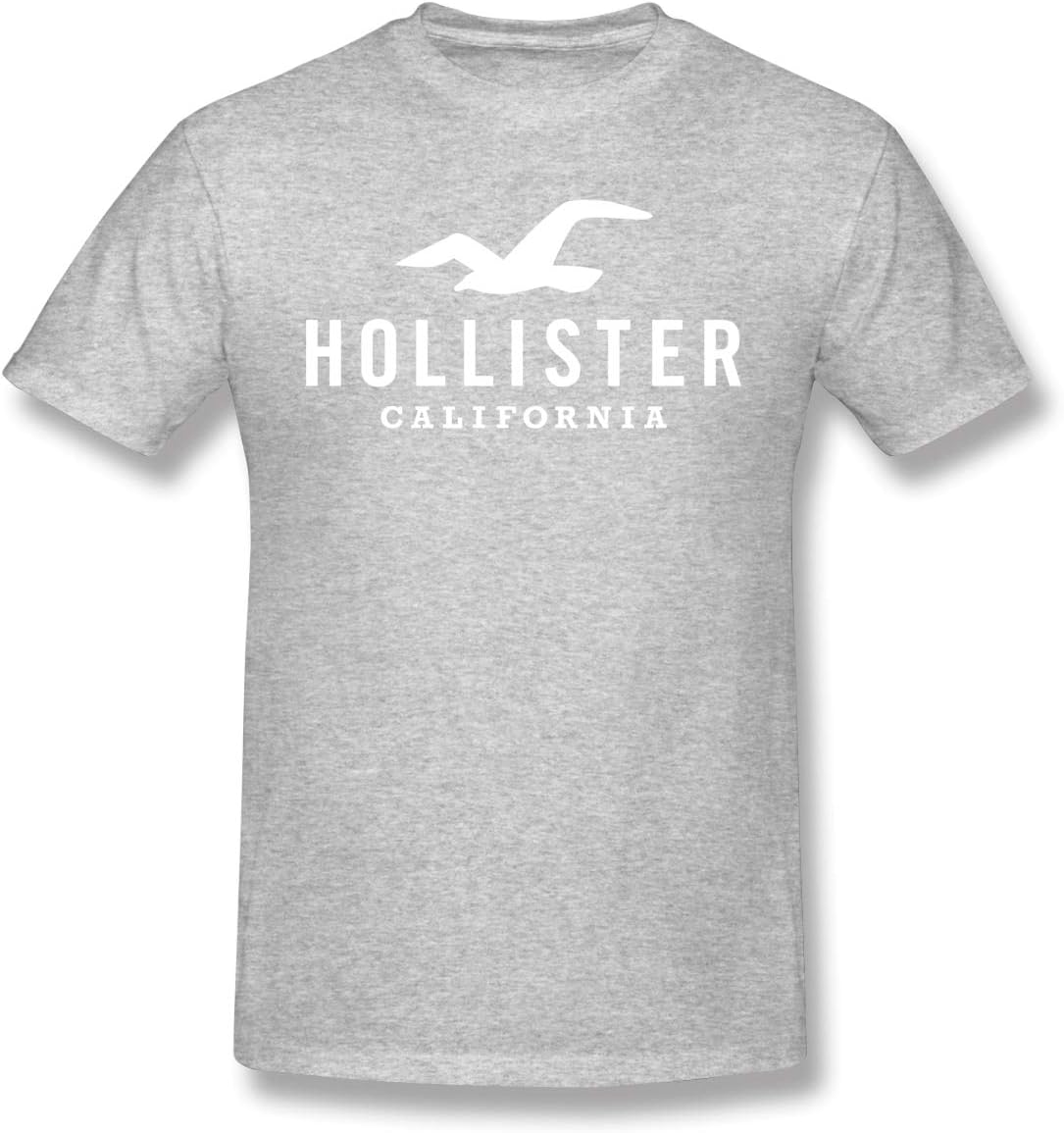 Men's T-Shirts Holl-ist-er Cali-for-nia Short Sleeve Rock Hip Hop Cotton Humor Tops Comfortable Tees Black