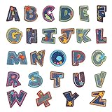 YUEAON 26pcs jean letter patches for jackets iron on or sew on patch for clothing backpacks pants hats clothes decoration