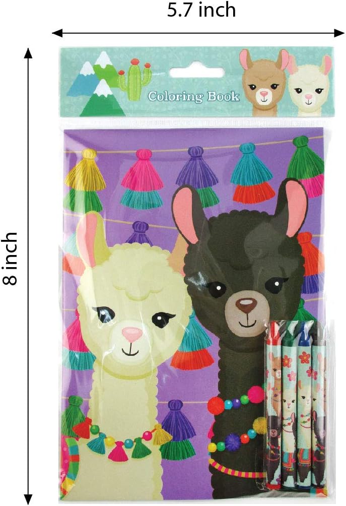 Download 12 Pack Tinymills Llamas Coloring Book With Crayons Party Favors Home Garden Other Party Supplies Mtanin Com
