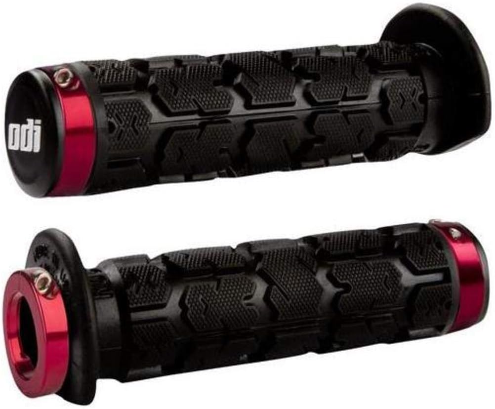 ODI ATV Rogue Lockon 120mm Off-Road Motorcycle Hand Grips - Black/Red/One Size: Automotive