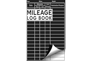 Mileage Log Book: Journal Tracker For Car Mile Taxes Expenses and Business Small Record Book Cute Simple Notebook in 2021 and