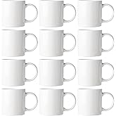 AmorArc 12oz Off White Coffee Mugs, Ceramic Coffee Mugs with Large Handle for Man, Woman, Light Weight Coffee Mugs Set for Latte/Cappuccino/Cocoa/Milk, Dishwasher & Microwave Safe, 12Pcs