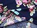 HUHOT Sundresses for Women Casual Summer Short Sleeve Round Neck Floral Casual Skater Dress (Blue Flower-17, Medium)