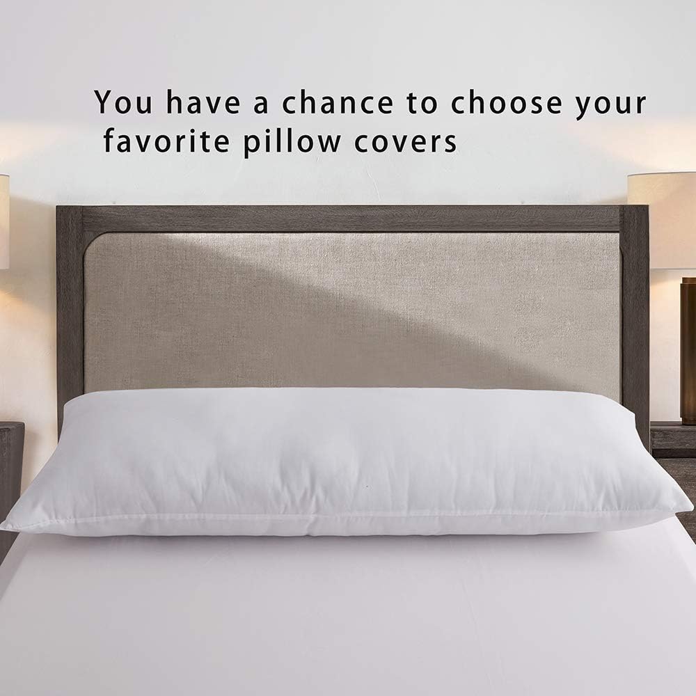 WhatsBedding Full Body Pillow Insert（Without Cover）- Large Body Pillow for Adults - Breathable Long Side Sleeper Pillow for Sleeping （20×54 inch）- White: Kitchen & Dining