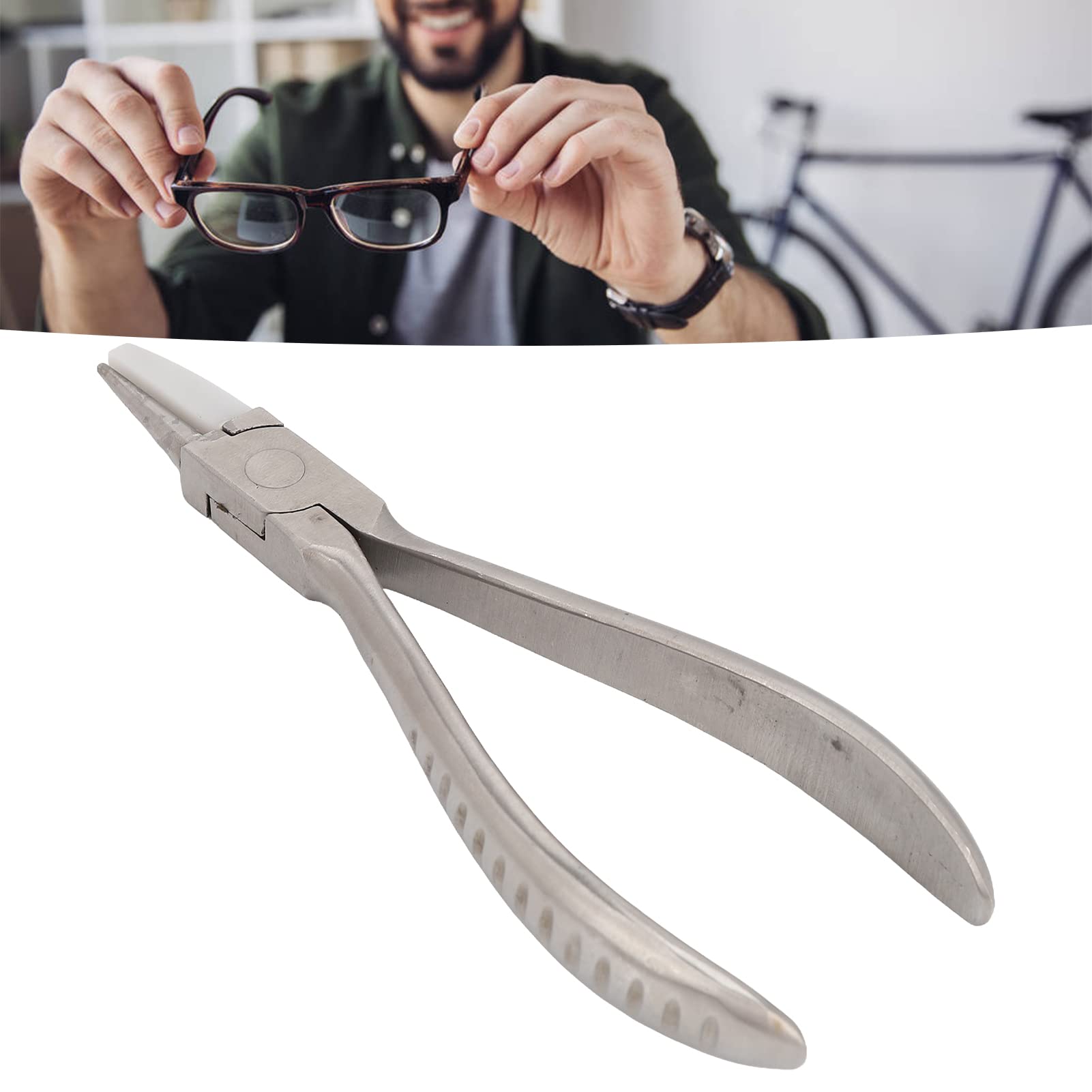 Eyeglasses Pliers, Stainless Steel Plier Eyeglass Arms Frame Adjusting Eyeglasses Tilt Angle Plier Glasses Repair Parts Tool (Adjust Glass Frame)